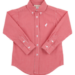 Dean`s List Dress Shirt- Richmond Red Mini Gingham