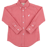 Dean`s List Dress Shirt- Richmond Red Mini Gingham