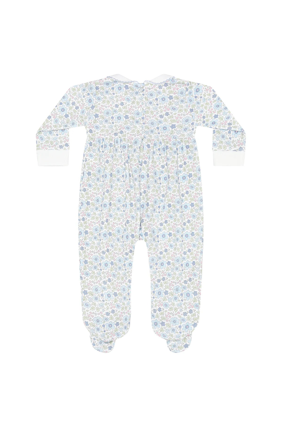 Blue Meadow Smocked Footie