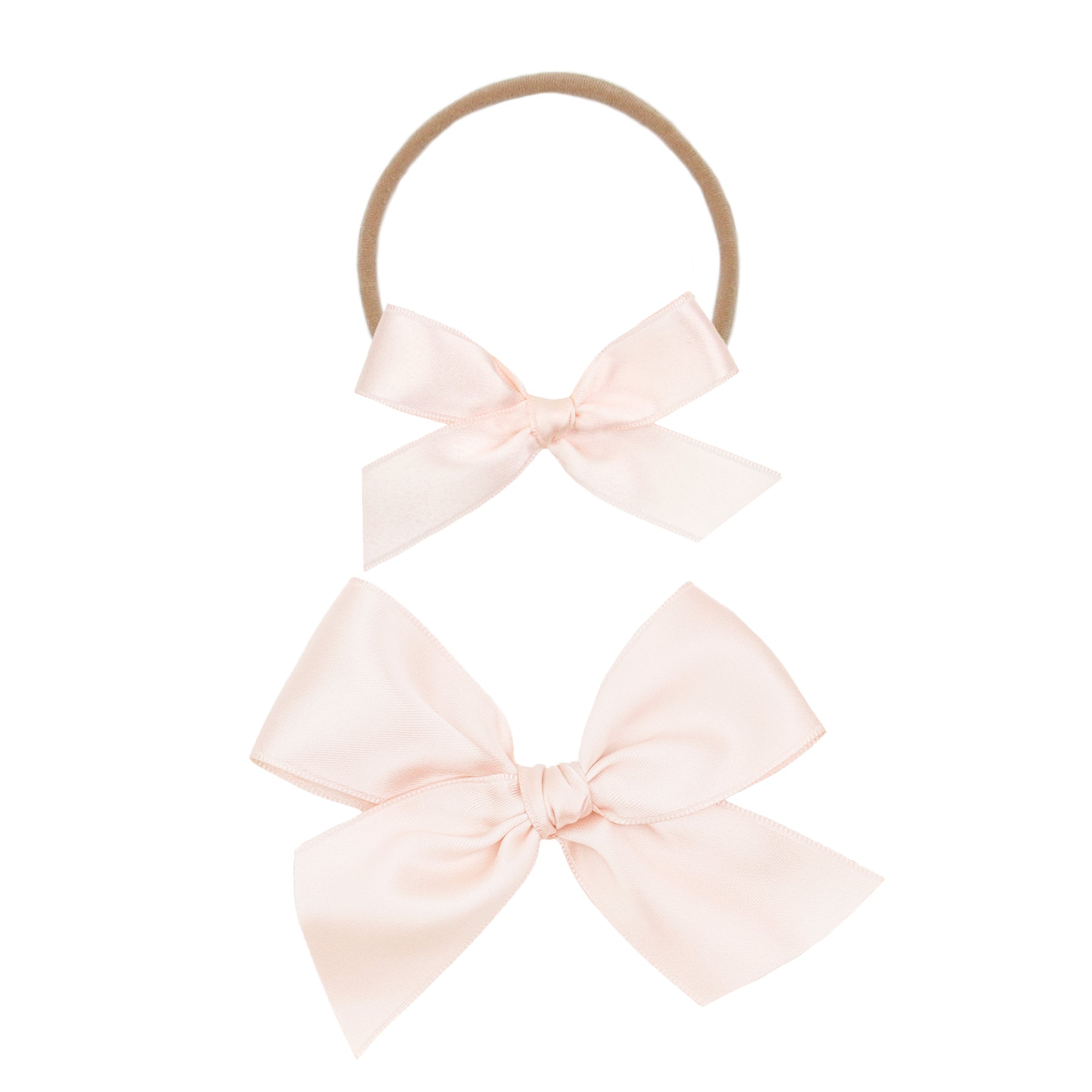 Baby Satin Bow - Blush