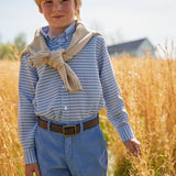 Button Down Shirt - Gray Blue Gingham