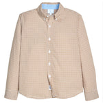 Button Down Shirt - Khaki Gingham