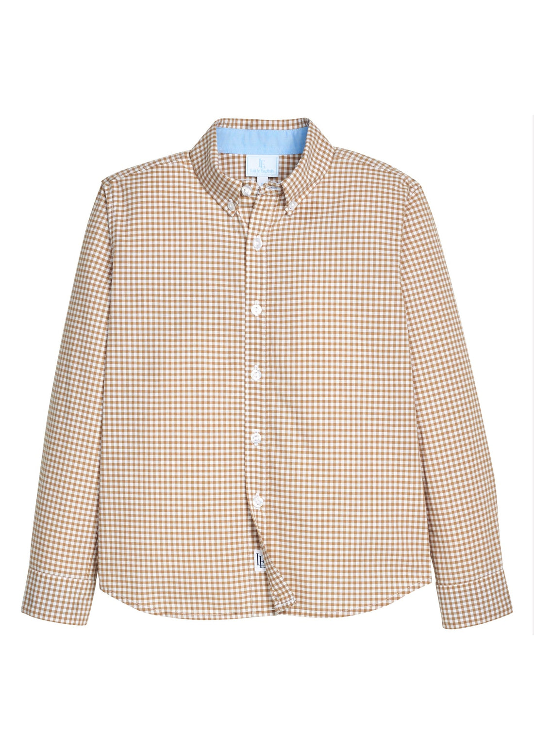 Button Down Shirt - Khaki Gingham