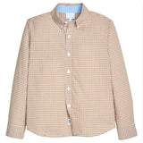 Button Down Shirt - Khaki Gingham