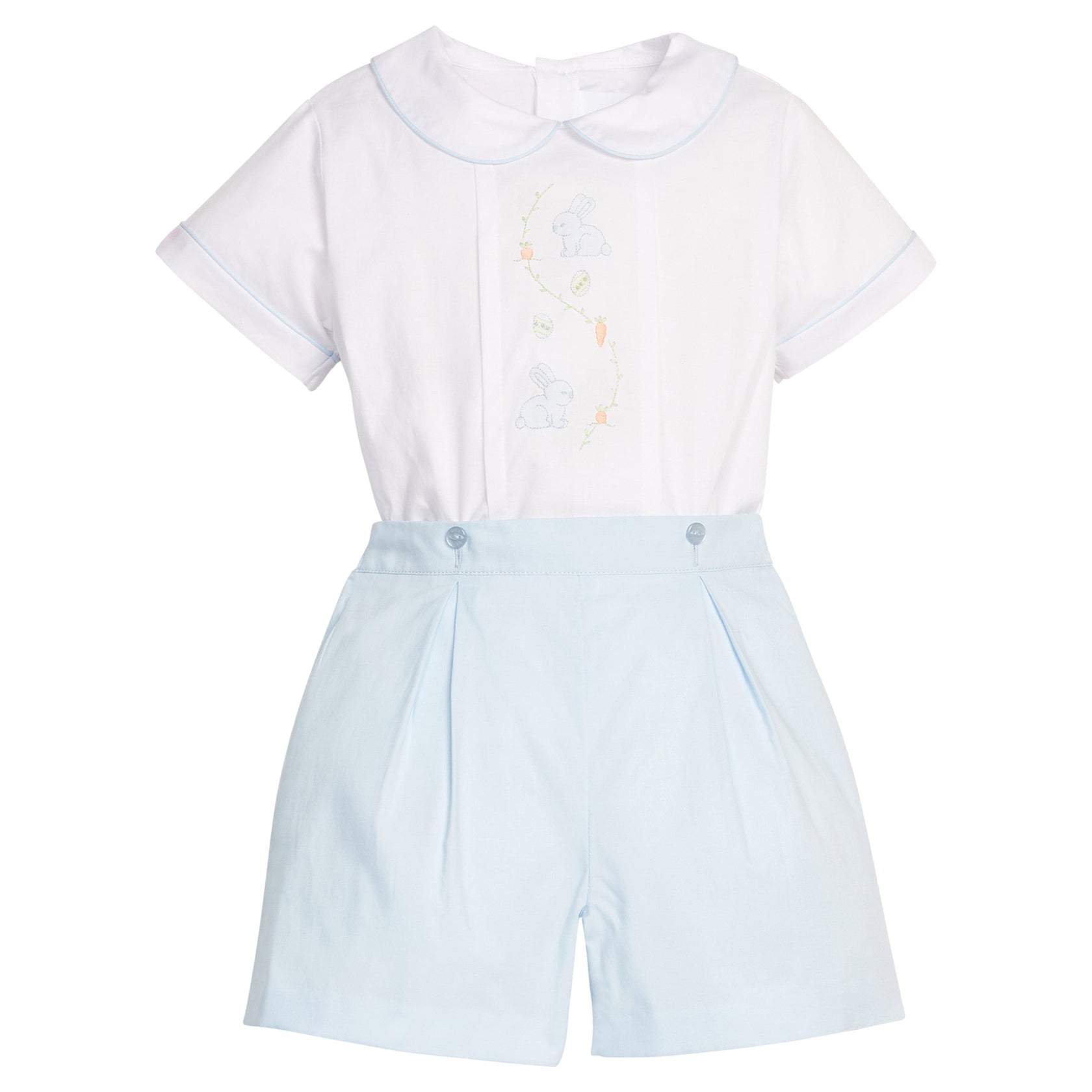 Button On Short Set - Blue Bunny