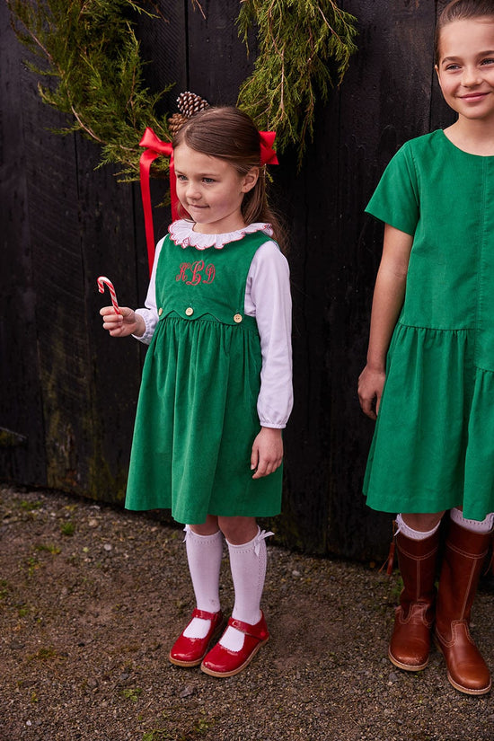 Button Panel Jumper - Evergreen Corduroy