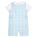 Button Tab John John Set - Briarcliff Plaid