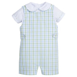 Button Tab John John Set - Cheekwood Plaid