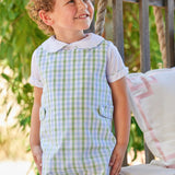 Button Tab John John Set - Cheekwood Plaid