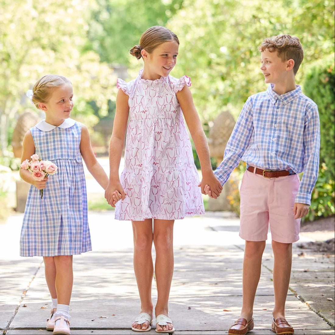 Button Tab Nantucket Dress - Albany Plaid