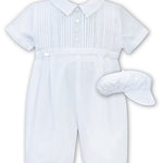 Sarah Louise Christening Romper with Hat C3002