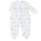 Chicks Print Smocked Footie