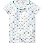 Petite Plume Infant Summer Romper in Fairway Stripe