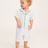Petite Plume Infant Summer Romper in Fairway Stripe