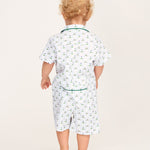 Petite Plume Infant Summer Romper in Fairway Stripe