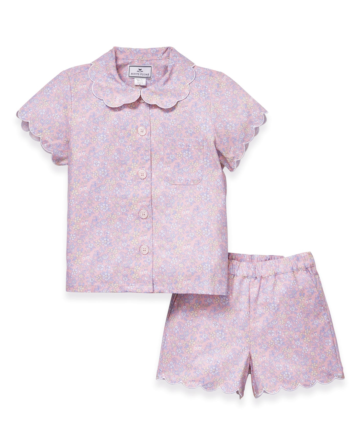 Petite Plume Colette Short Set in Fleur Blush