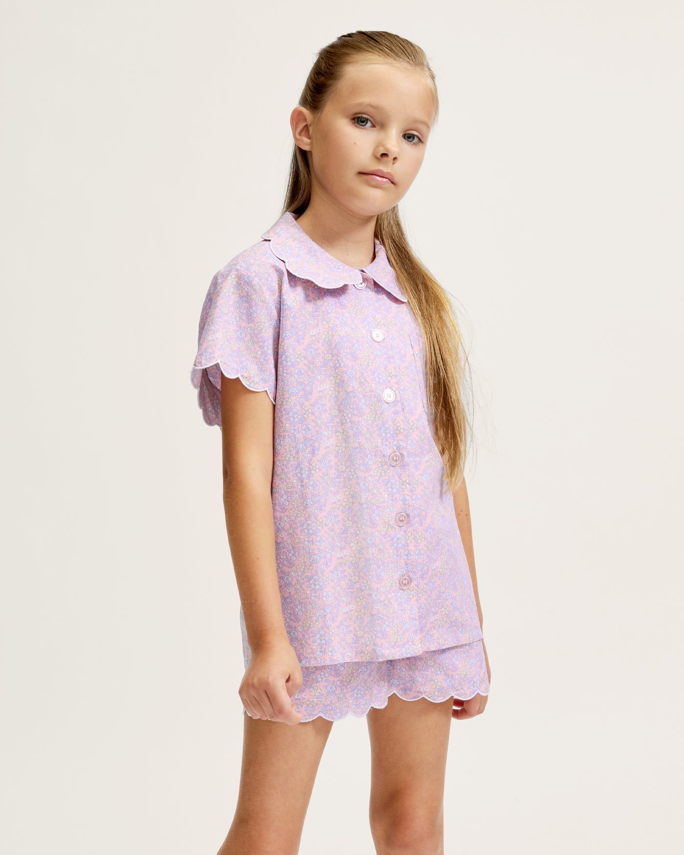 Petite Plume Colette Short Set in Fleur Blush