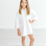 Terry Coverup- Pink Ruffles