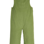 Little English Campbell overall in watercress corduroy with wood buttons for toddler boys
