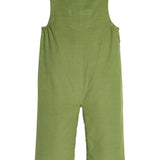 Little English Campbell overall in watercress corduroy with wood buttons for toddler boys