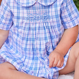 Chest Smocked Bubble - Albany Plaid