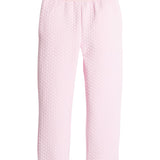 Little English quilted jogger in light pink for girls