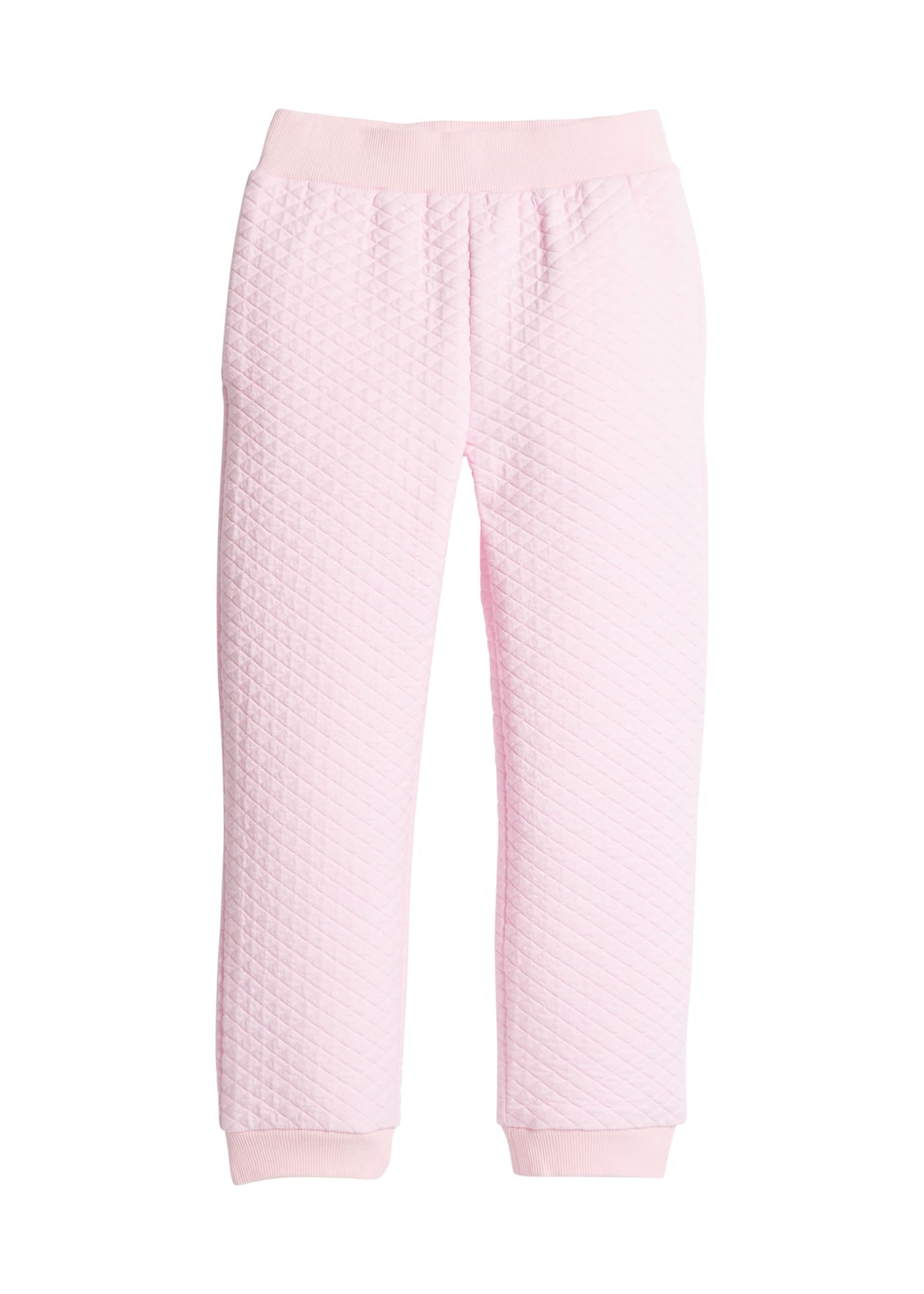 Little English quilted jogger in light pink for girls