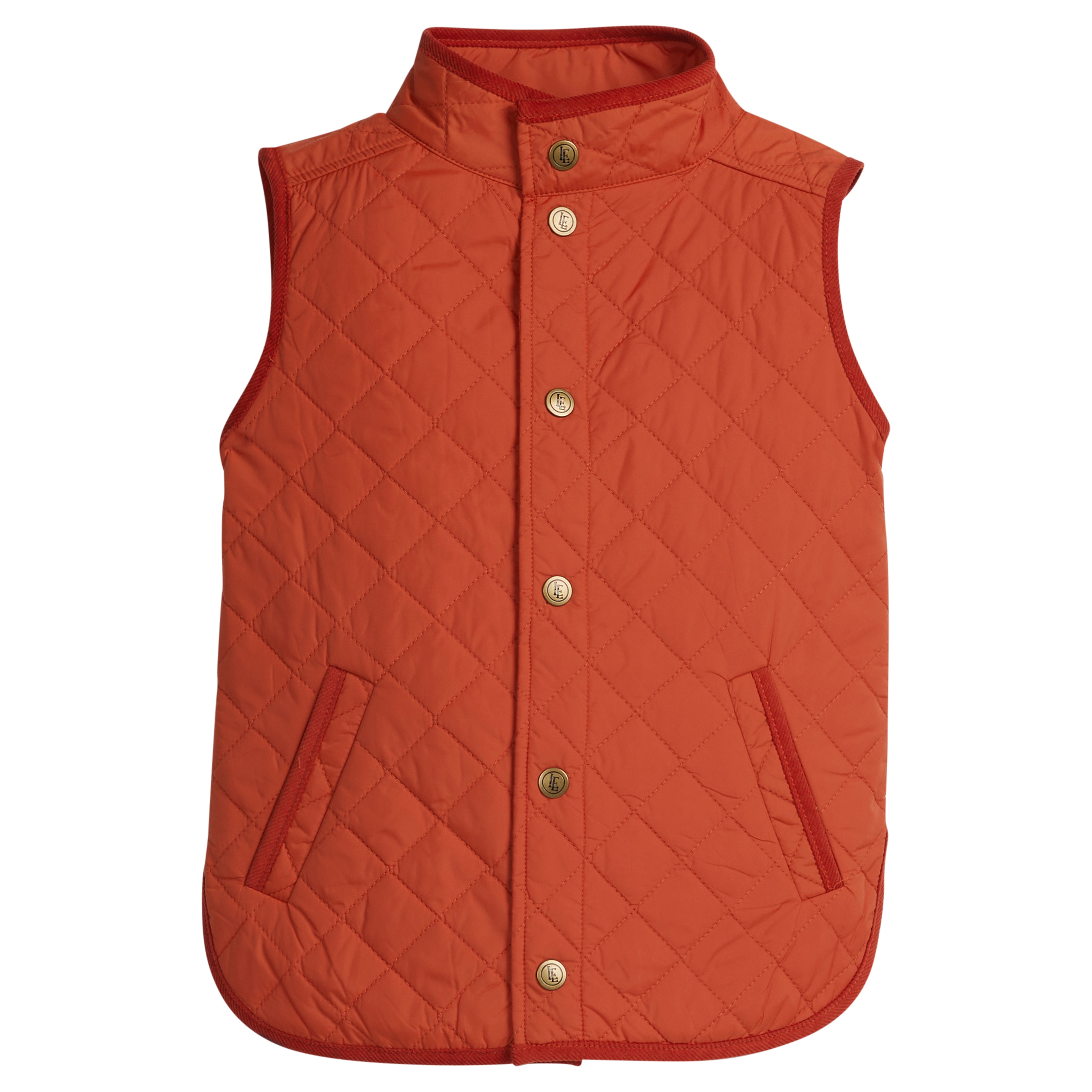 Classic Quilted Vest - Orange