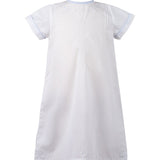 Classic Dot Gown - White w/ Blue