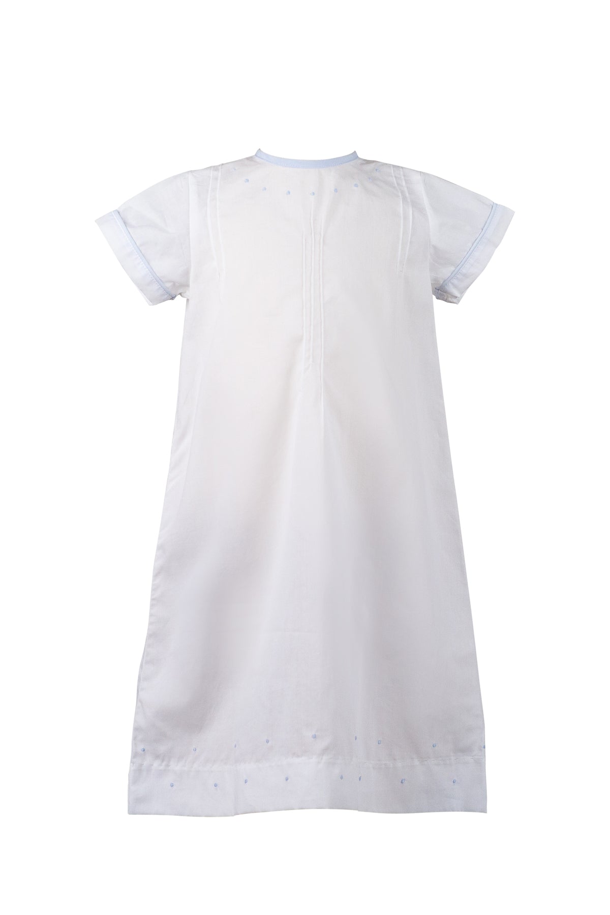 Classic Dot Gown - White w/ Blue