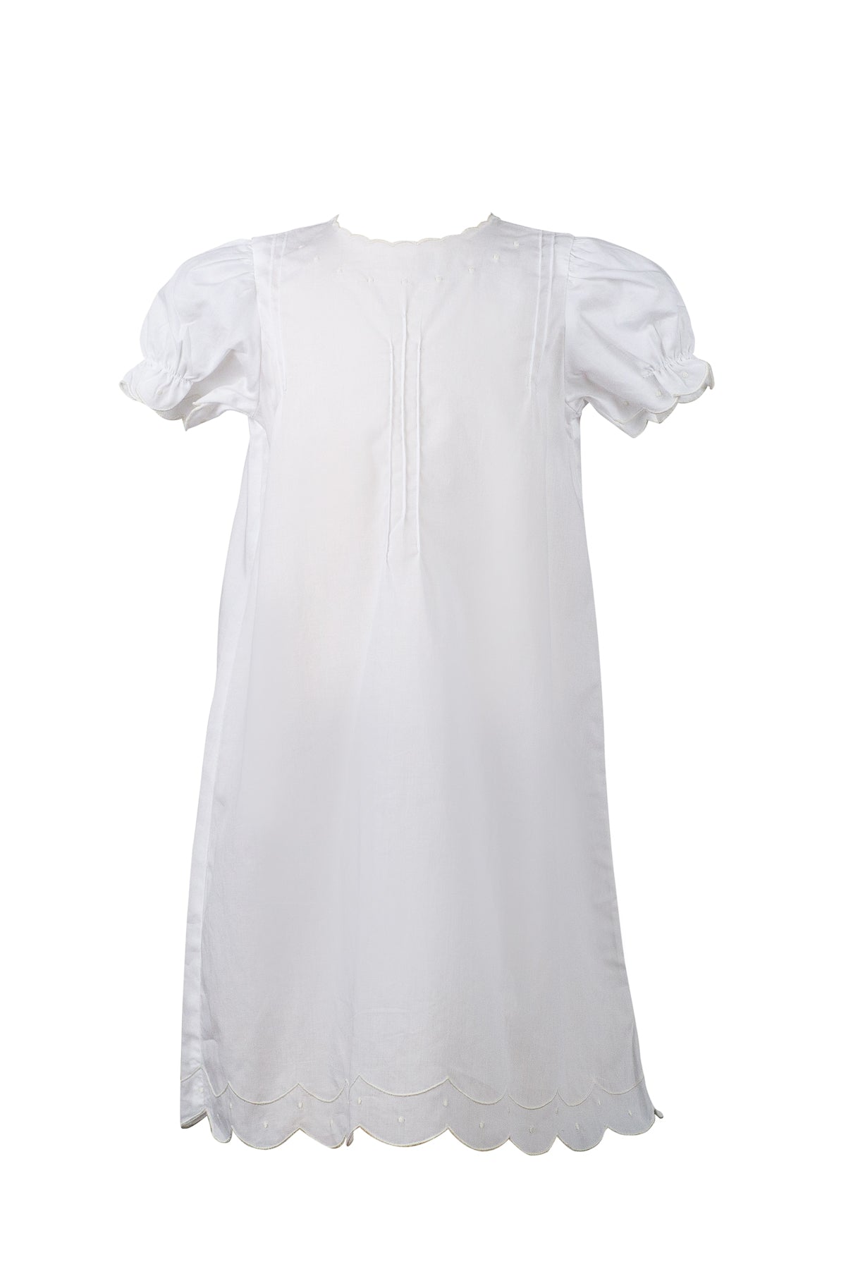 Classic Dot Gown - White w/ Ecru