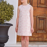 Classic Shift Dress- Rosewood Jacquard