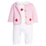 Crochet Playsuit - Strawberry