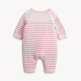 baby wearing magnetic me pink chenille sweater romper