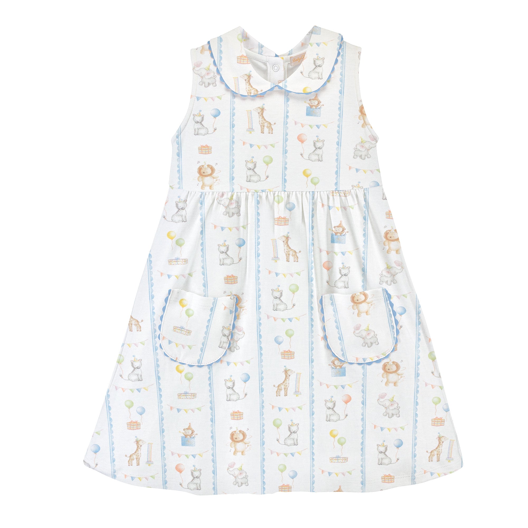 Sweet Sparkle Dress With Collar And Pockets