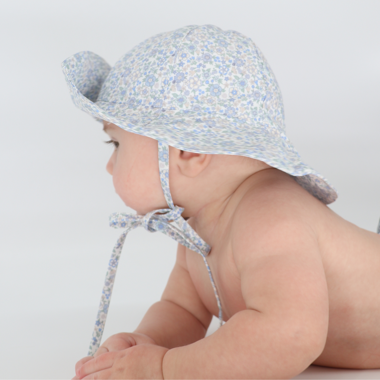 Slate Floral Sun Hat