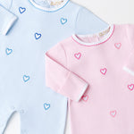 Rock Me Romper- Embr Buckhead Blue Hearts