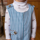 Lawson Longall - Barnsley Blue Gingham/Gray Bay Brown