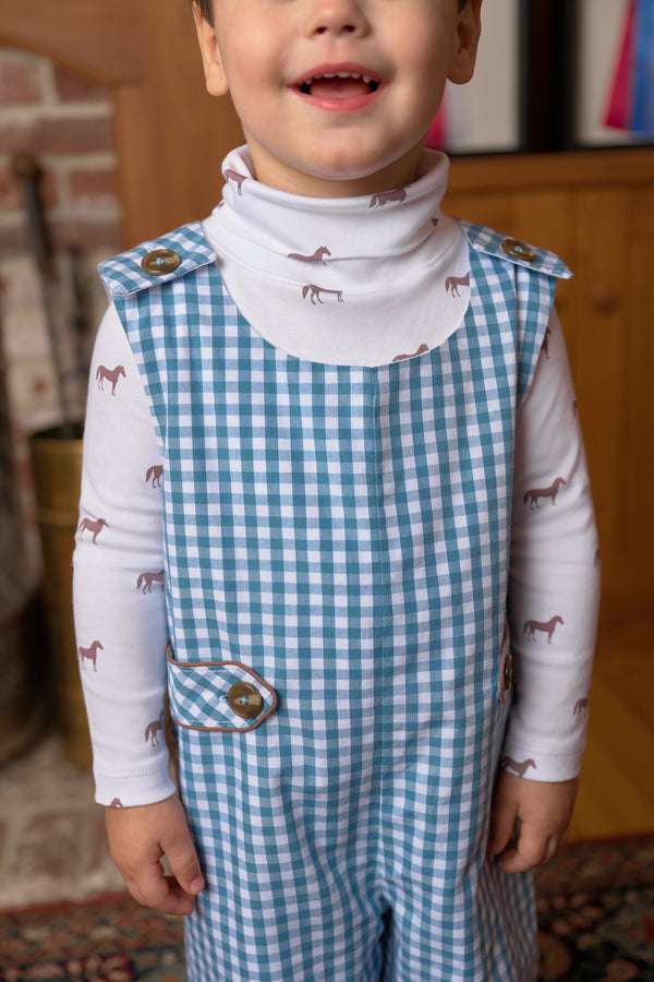 Lawson Longall - Barnsley Blue Gingham/Gray Bay Brown