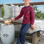 Gates Sweeney Sweatpant - Nantucket Navy/ Redmond Red