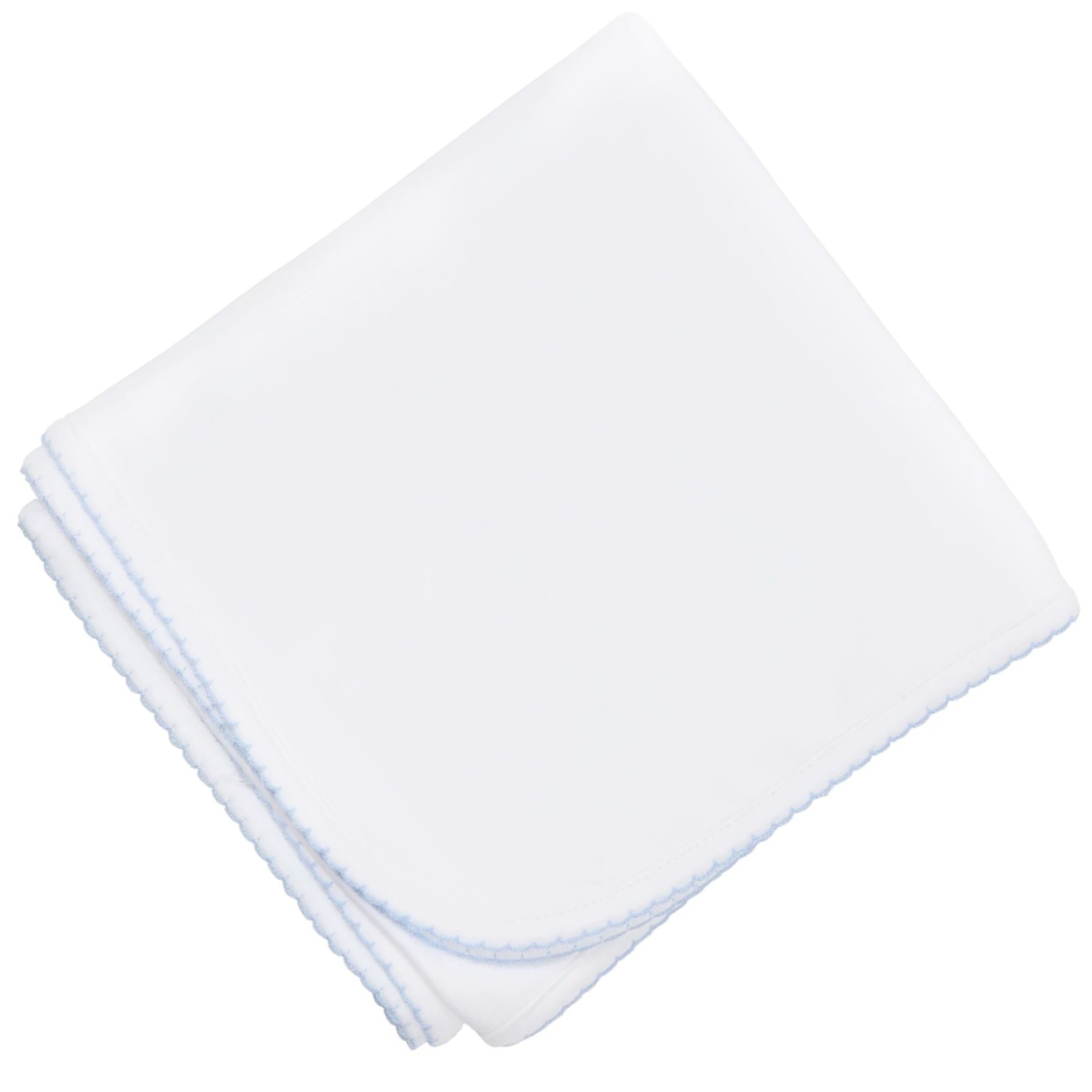 Essentials Blanket - White with Blue