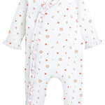 Tiny Rosebud Footie With Ruffles