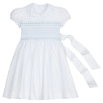 Smocked Emery Dress - Light Blue