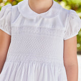Smocked Emery Dress - White