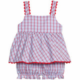 Evie Bloomer Set - Patriotic Plaid