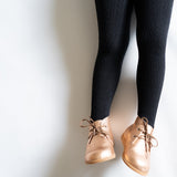 Cable Knit Tights - Black