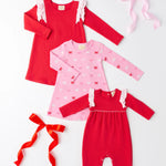 Long Sleeve Polly Play Dress Bitty Bows