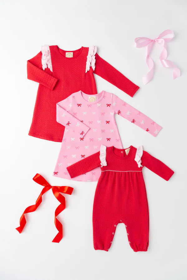 Long Sleeve Polly Play Dress Bitty Bows