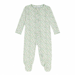 Baby Sea Marsh Floral Pima Footie