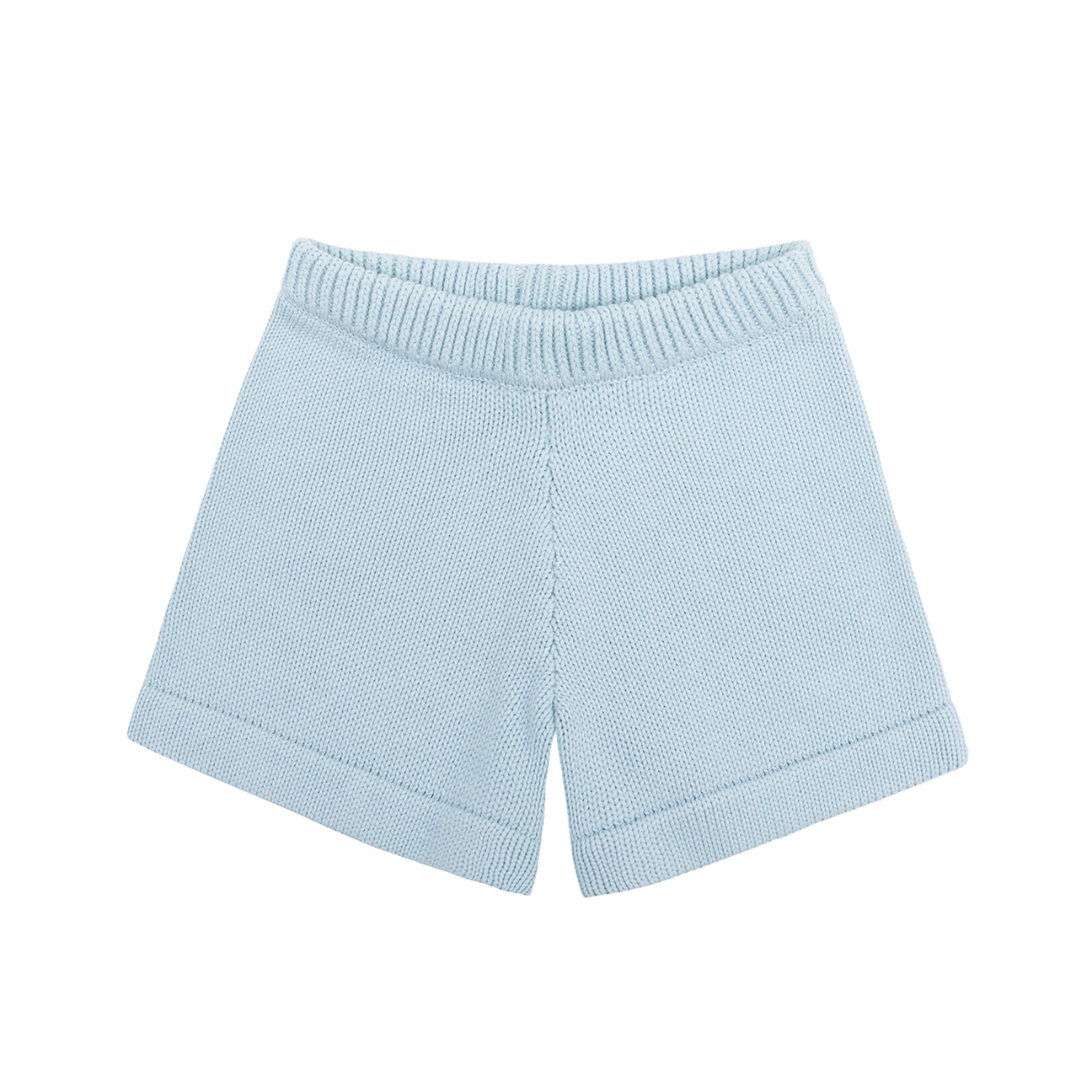 Unisex Light Blue Knit Shorts